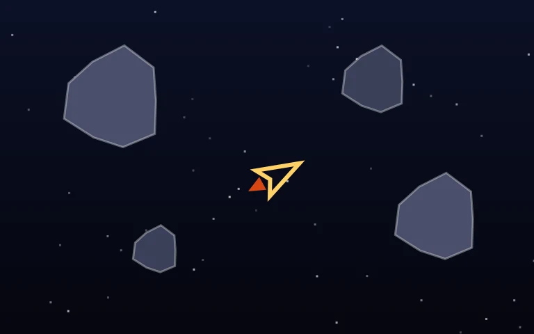 Asteroid Drift — Thrust, spin and blast rocks in zero gravity.
