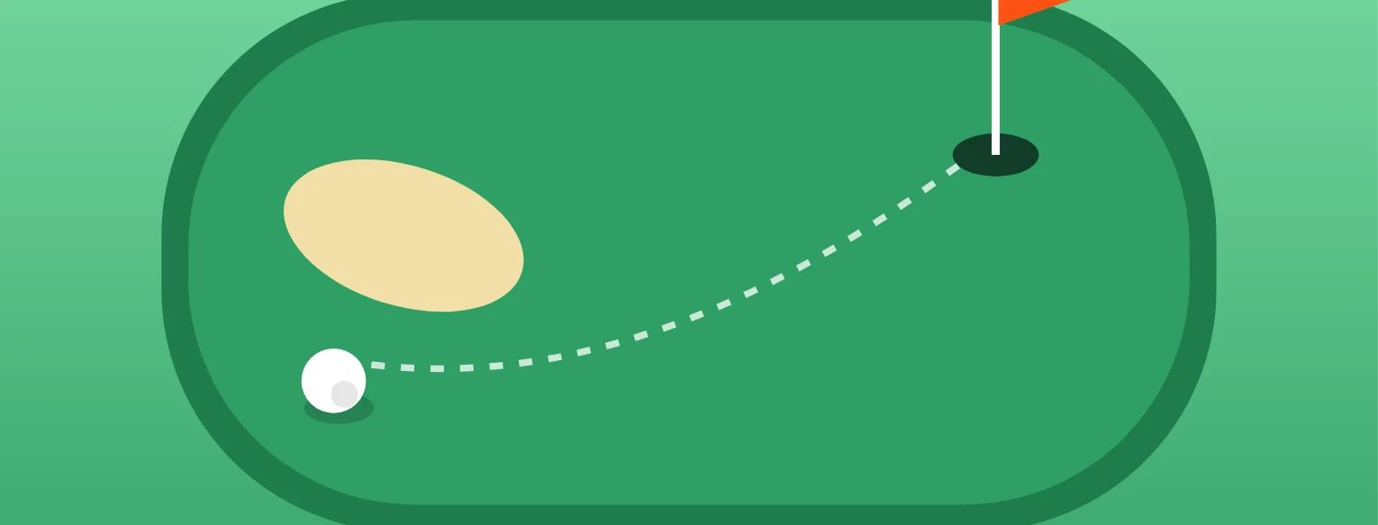Golf Challenge — Sink the putt in as few strokes as possible.