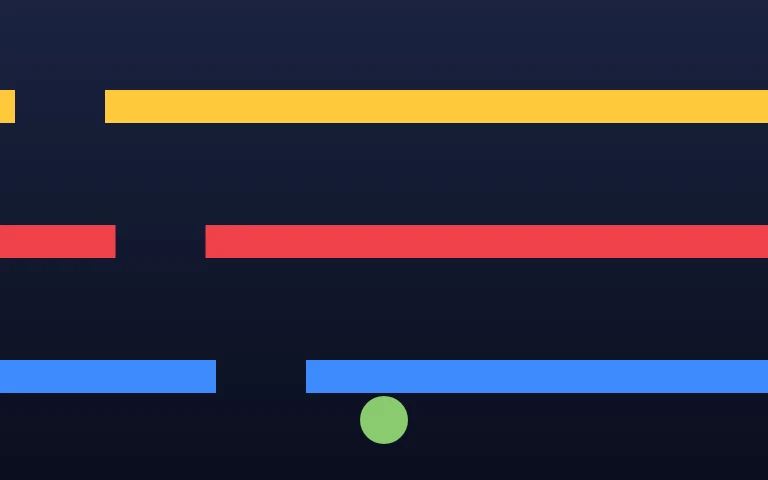 Hue Gate — Match your color to the gap and slip through.