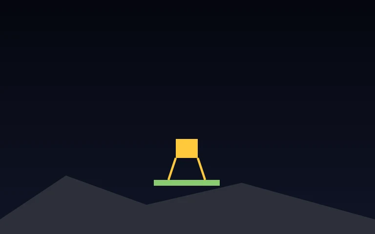 Moon Lander — Thrust gently, land softly, bank the payload.