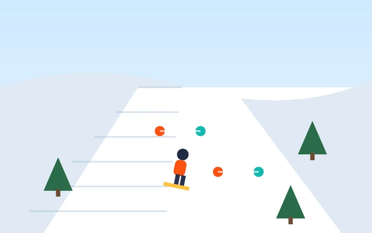 Ski Master Racing Game — Carve through the gates before the clock ends.