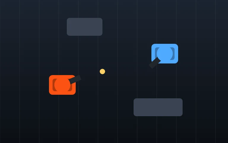 Tank Duel — Bounce shells off the walls and out-duel the AI tank.