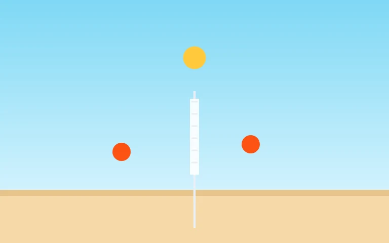 Beach Volleyball — Keep the ball off the sand and over the net.